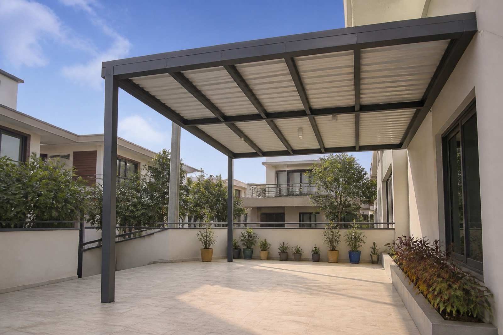 Industrial platform and walkway cover